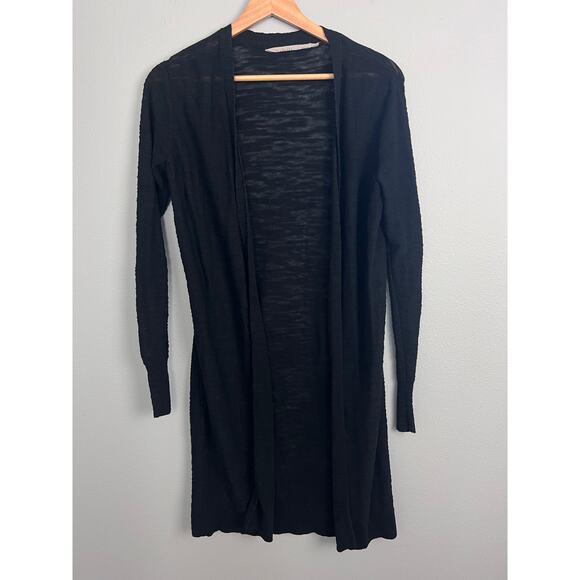 Athleta Women’s S Black Longline Open Front Cardigan Sweater Lightweight Knit - Picture 11 of 11